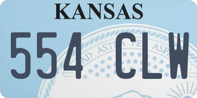 KS license plate 554CLW
