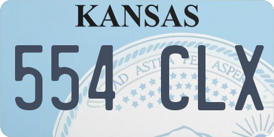 KS license plate 554CLX