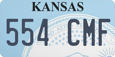 KS license plate 554CMF