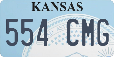 KS license plate 554CMG