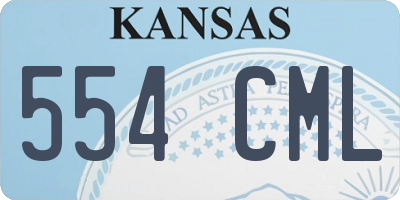 KS license plate 554CML