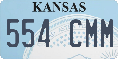 KS license plate 554CMM