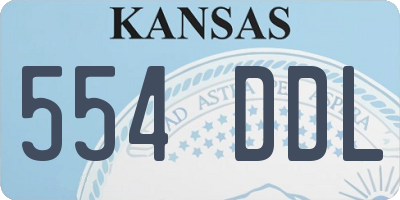 KS license plate 554DDL