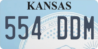 KS license plate 554DDM