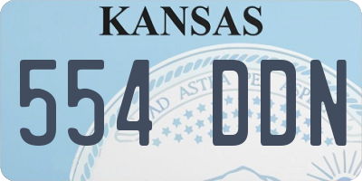 KS license plate 554DDN