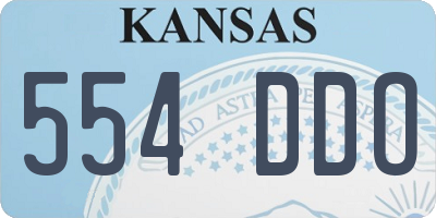 KS license plate 554DDO
