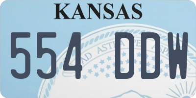 KS license plate 554DDW