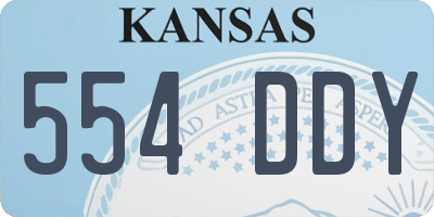 KS license plate 554DDY