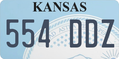 KS license plate 554DDZ