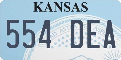 KS license plate 554DEA