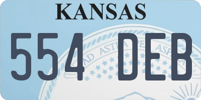KS license plate 554DEB