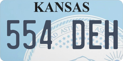 KS license plate 554DEH