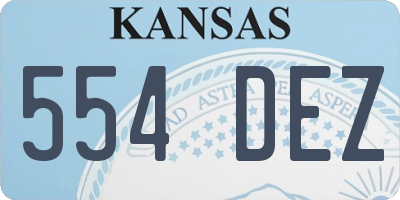 KS license plate 554DEZ