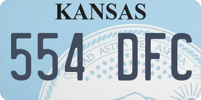 KS license plate 554DFC