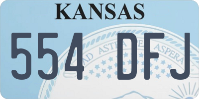KS license plate 554DFJ