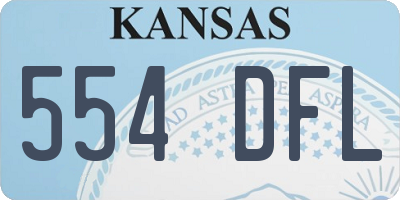 KS license plate 554DFL