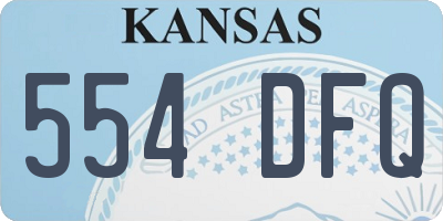 KS license plate 554DFQ