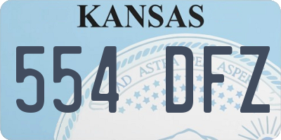 KS license plate 554DFZ