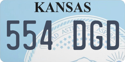 KS license plate 554DGD