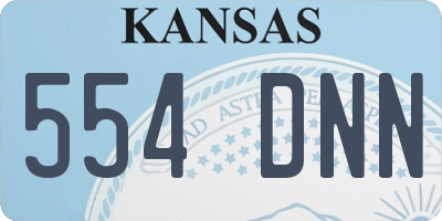 KS license plate 554DNN