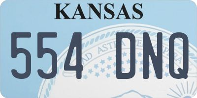 KS license plate 554DNQ