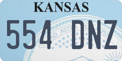 KS license plate 554DNZ
