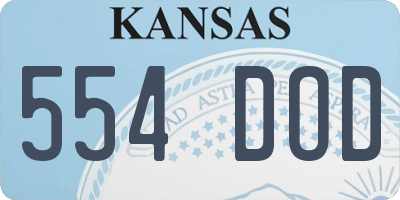 KS license plate 554DOD