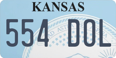 KS license plate 554DOL