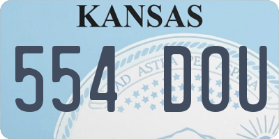 KS license plate 554DOU