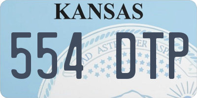 KS license plate 554DTP