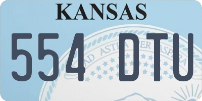 KS license plate 554DTU