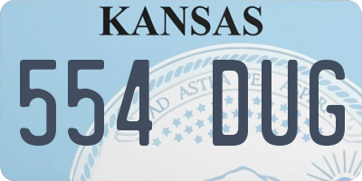 KS license plate 554DUG