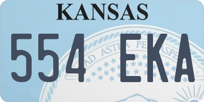 KS license plate 554EKA