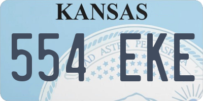 KS license plate 554EKE