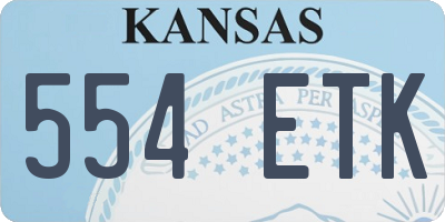 KS license plate 554ETK