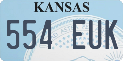 KS license plate 554EUK