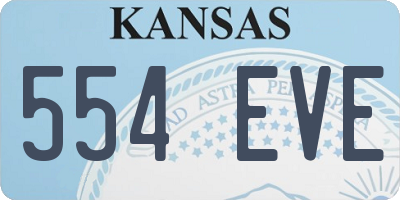 KS license plate 554EVE