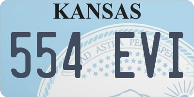 KS license plate 554EVI