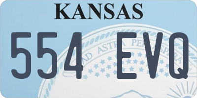 KS license plate 554EVQ