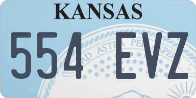 KS license plate 554EVZ