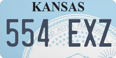 KS license plate 554EXZ