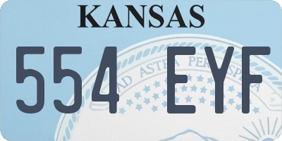 KS license plate 554EYF
