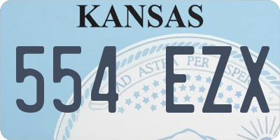 KS license plate 554EZX