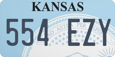 KS license plate 554EZY