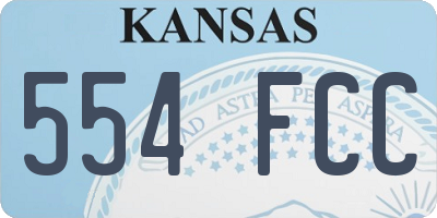 KS license plate 554FCC