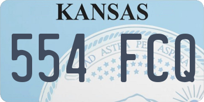 KS license plate 554FCQ