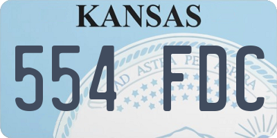 KS license plate 554FDC