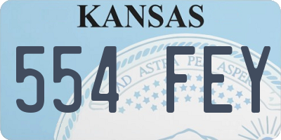 KS license plate 554FEY