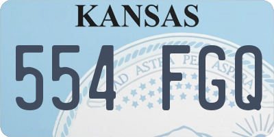 KS license plate 554FGQ