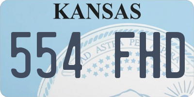 KS license plate 554FHD